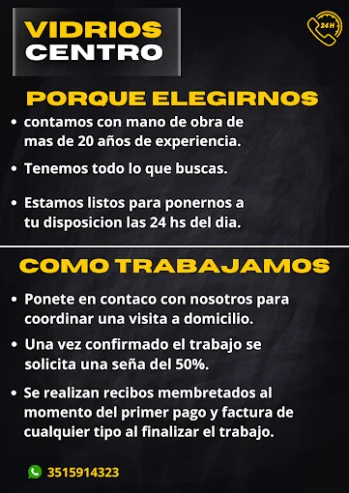 Vidrios Centro | Vidrios, Espejos, Puertas y Ventanas
