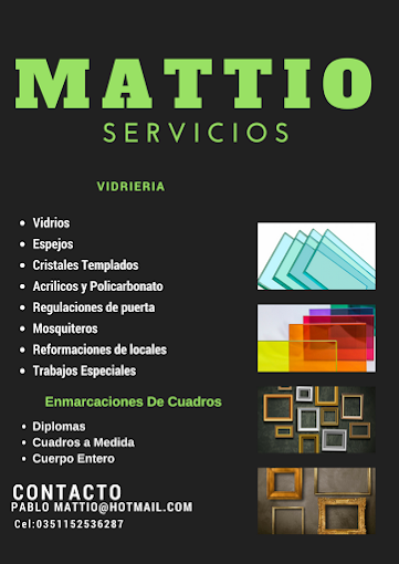 Vidriería Mattio Servicios |  Vidrio y Puertas Templadas