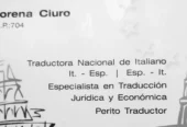Lorena Ciuro | Traductora Nacional de Italiano, Traducciones, Ciudadanía, Búsqueda de Actas, Legalizaciones