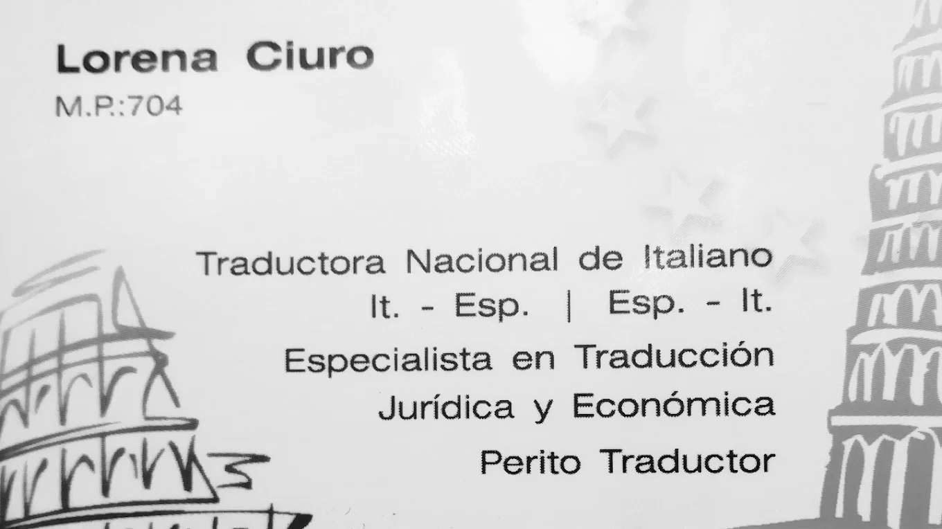 Lorena Ciuro | Traductora Nacional de Italiano, Traducciones, Ciudadanía, Búsqueda de Actas, Legalizaciones