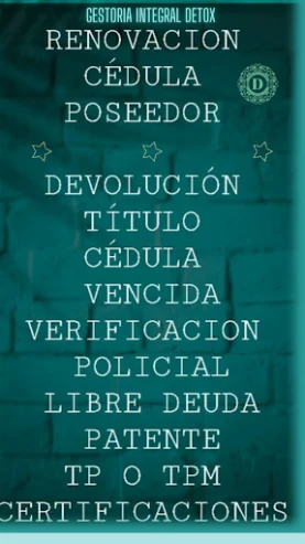 Gestoría Integral Detox | Automotor, Previsional, Monotributo, Anses, Afip, Pami