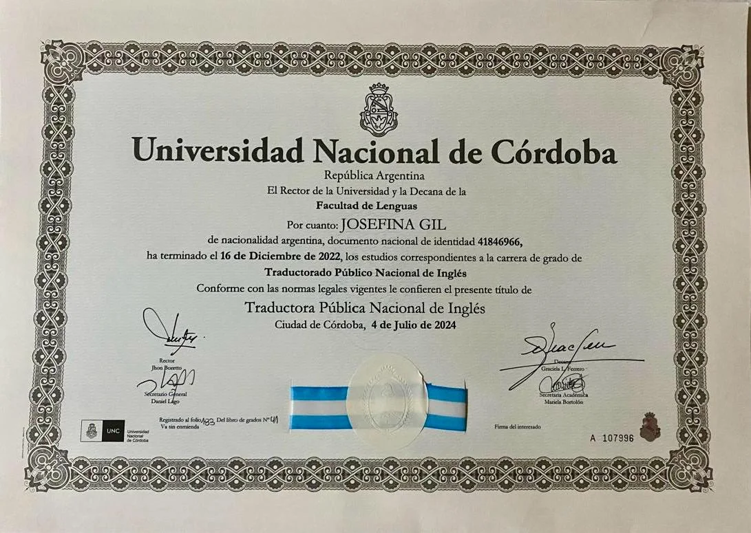 Josefina Gil Traducciones | Traducciones de Español-Inglés y Viceversa en Córdoba