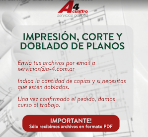 A4 Servicios Gráficos | Copiado Técnico, Ploteo de Planos, Bajadas a Color y Gráfica Personalizada