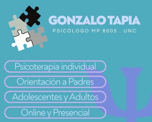 Lic. Gonzalo Tapia | Psicólogo para Jóvenes y Adultos, Psicoterapia Online y Presencial
