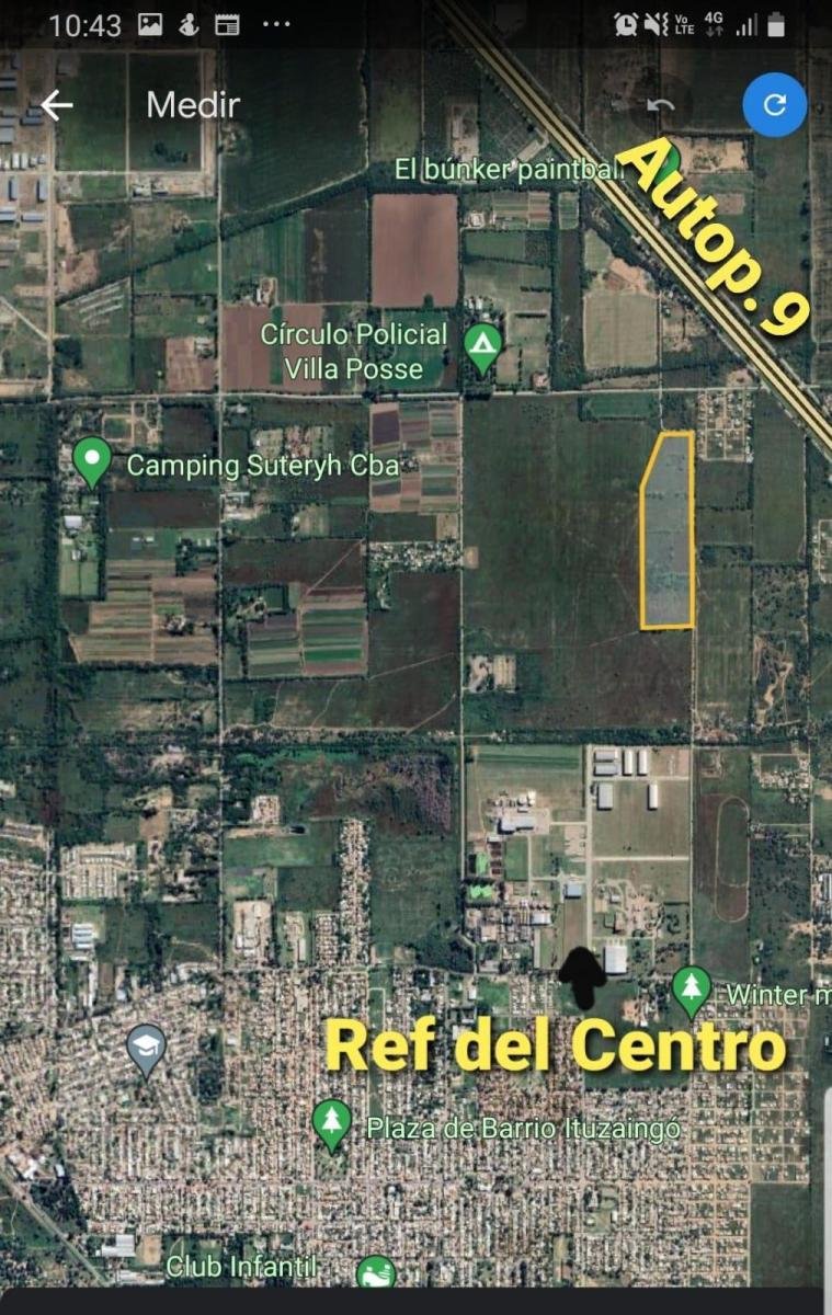 Venta de Lote de 10 Hectáreas a 300 metros de la Autopista Córdoba-Rosario