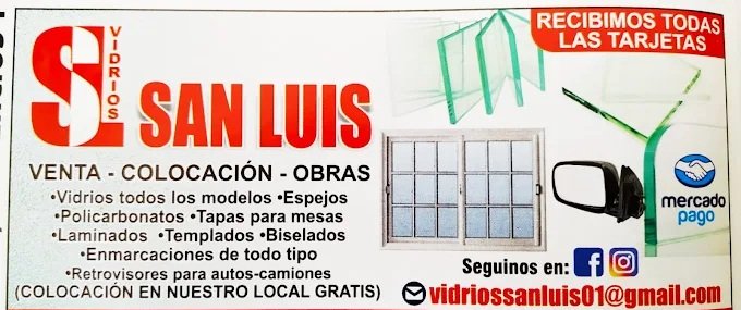 Vidrios San Luis | Colocación de Cristales y  Aluminio