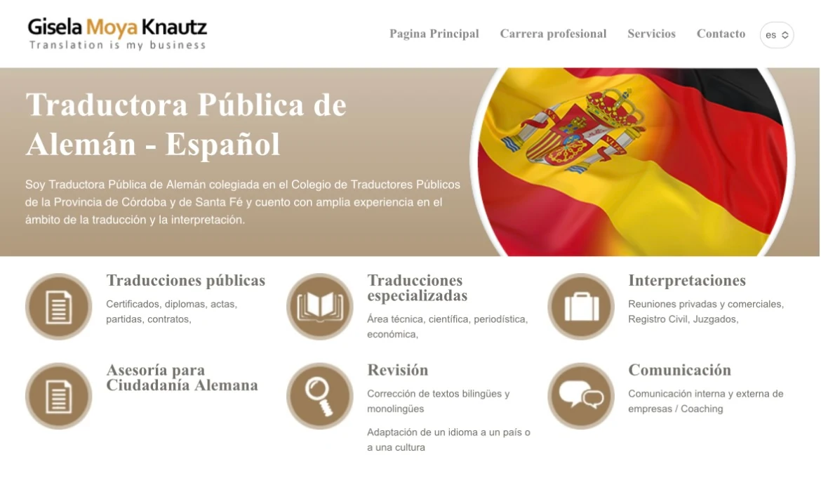 Gisela Moya Knautz | Traductora Pública de Alemán-Español, Traducciones Jurídicas, Técnicas, Asesoría y Revisión