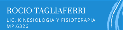 Lic. Rocío Tagliaferri | Kinesiología, Fisioterapia, Lesiones Deportivas, Drenaje