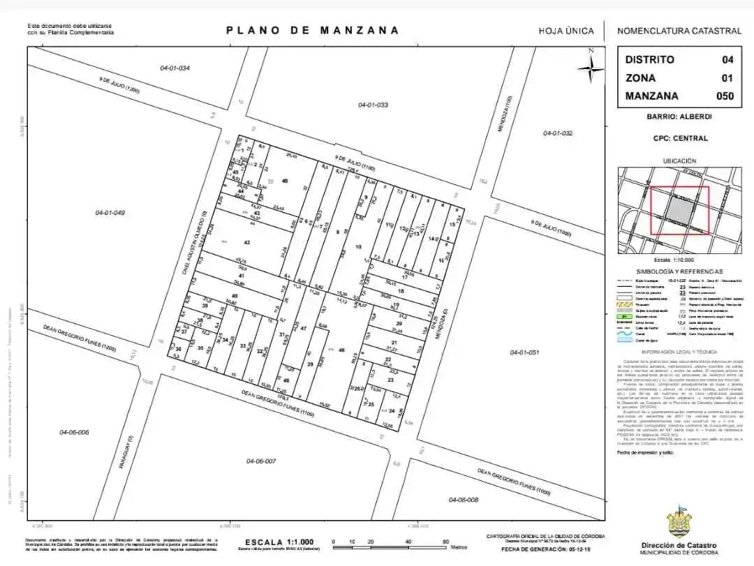 Venta de Lote para Desarrollo en Altura en Barrio Alberdi con Proyecto Aprobado