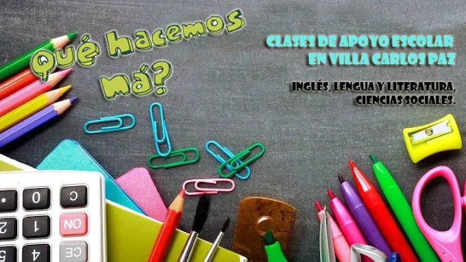 Clases de Apoyo Escolar en Villa del Lago, Villa Carlos Paz | Inglés, Lengua, Literatura y Ciencias Sociales